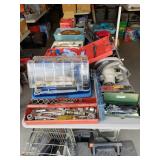Tables of Tools and garage items 