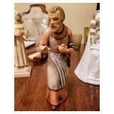 M J Hummel Vintage Figurine. Fingertips on right hand are broken off.  