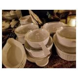 Corning Ware baking dishes and storage 