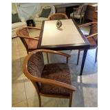 4 padded sitting chairs 