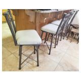 4 swivel bar stools 
