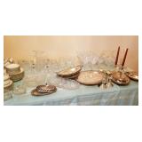 China, Silver Plated Serving Dishes, Crystal & Glass 