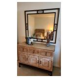 Rustic Dresser & Iron Framed Mirror