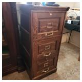 Vintage Tiger Oak File Cabinet Three Drawers