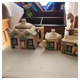 Cottage Teapot with Creamer and Sugar Bowl