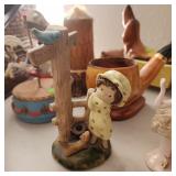 Vintage UCTCI Japan Little Girl, Bird Figurine