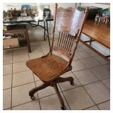 Vintage Wooden Rolling Chair