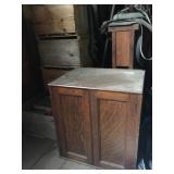 small oak cabinet