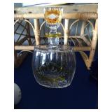 pretty amber cut decanter