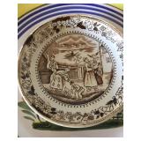 early cup and saucer with Asian decoration