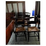 Set of 8 "Hitchcock" chairs