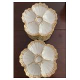 Set 12 Oyster plates
