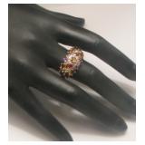 Garnet Diamond 925 Silver