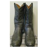 Snake Skin Leather Cowboy Boots
