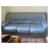 Light Blue Leather Sofa 