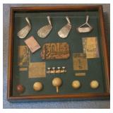 Framed Decorating Golf Memorabilia 