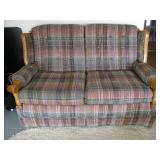 Broyhill Loveseat Solid Wood Trim 