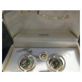 Swank Abalone Shell Cuff Links Set 