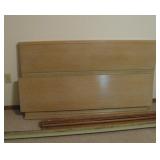 Vintage 60s Head board, Foot board with frame 