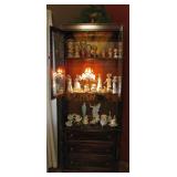 Dark Walnut Corner Cabinet 