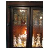 Dark Walnut Corner Cabinet 