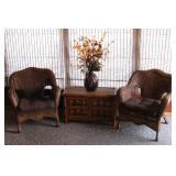 Wicker Chair Set 