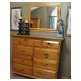 Oak Dresser with Mirror 