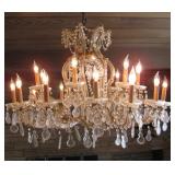 1950's Italian Crystal Chandelier Imported from Italy 