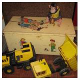 Antique Toys and Toy Chest 