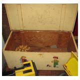 Antique Toys and Toy Chest 