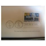 Signed original from president Nixon - First man on the moon stamp and letter to the Hattan