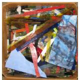 Box of Colored Cut Glass 