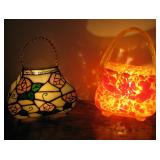 Really cute and pretty purse lamps 