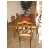 Dining Table - 6 Chairs 3 Leafs 