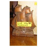 Vintage Ship Bookends 