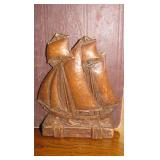 Vintage Ship Bookends 