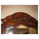 Beautiful Intricate Carved Wood Detailing made of Solid Wood Dresser. 