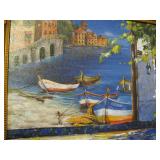 Outstanding Venice Italy Canal Painting - Signed 