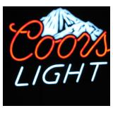 Large Coors Light Neon Color Changing Sign 