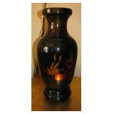Fantail Goldfish - Black Vase 