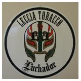 Round Tin Tobacco Sign 