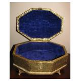 Large Antique Jewelry Box Inside 