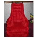 Vintage Hollywood Red Velvet High Back Chair by Monarch 