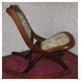 Rare Old Antique Folding Rocking Chair in Pristine Condition 