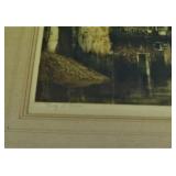 Signed Breton Original Etching - Landscape on the Eure River, France 