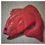 Vintage Retro Chalk hanging Fish 