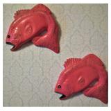 Vintage Retro Chalk hanging Fish 