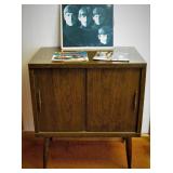 Retro Mid Century Modern Record Cabinet 