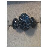 Black Spinel and Sterling Ring 