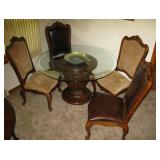 Beautiful Mahogany Table and chairs - Carved from Italy 